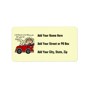 Humourous Car Sickness Label