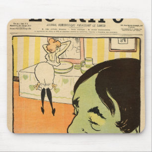 Humourous cartoon mouse pad