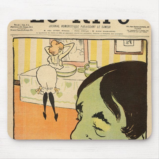 Humourous cartoon mouse pad (Front)