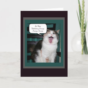 Humourous Cat Valentines Holiday Card