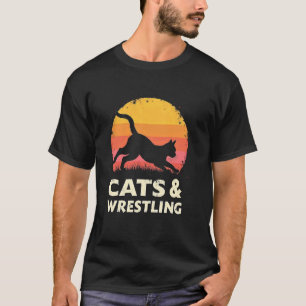 Humourous Cat Wrestling Pose T-Shirt