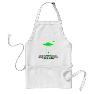 Humourous chicken abduction standard apron