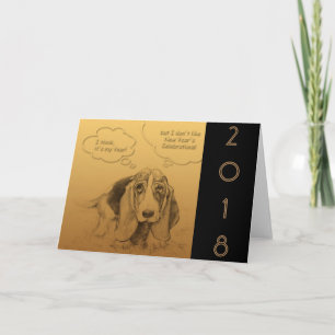 Humourous Chinese Dog custom Year Greeting Card