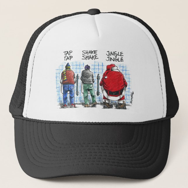 Humourous Christmas Card Trucker Hat (Front)