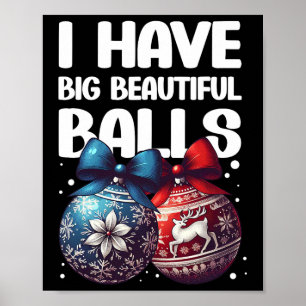 Humourous Christmas I Have Big Beautiful Xmas For Poster