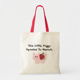 Humourous Christmas Pig Tote Bag