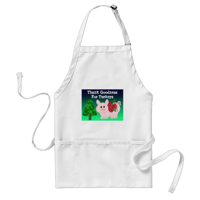 Humourous Christmas Pig with Saying Standard Apron (Front)