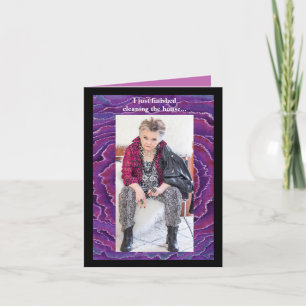 Humourous cleaning the house greeting Card