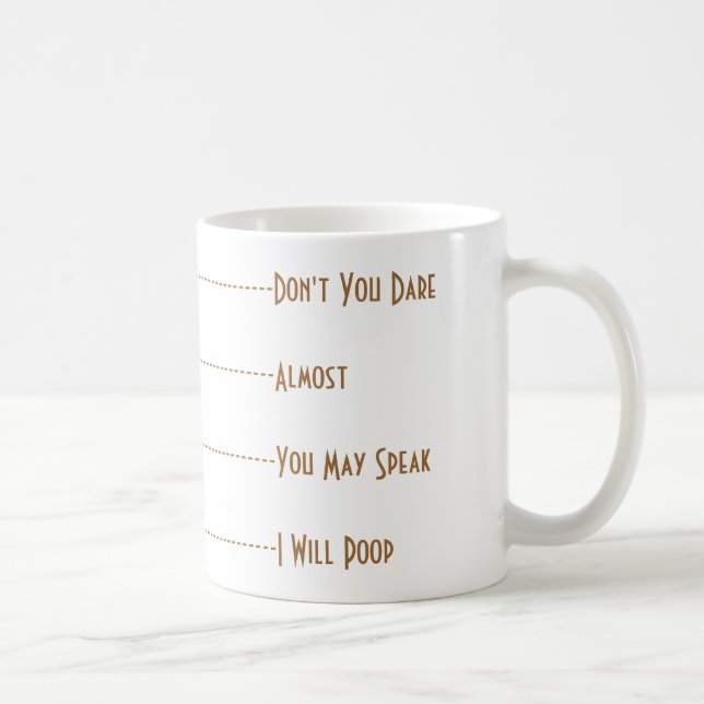 Humourous Coffee Crazy Lover Mug Poop Joke Gift (Right)