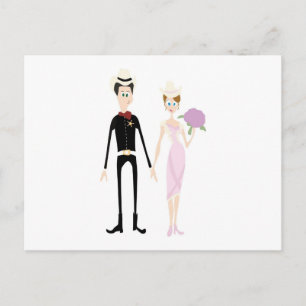Humourous Country Wedding Couple Postcard