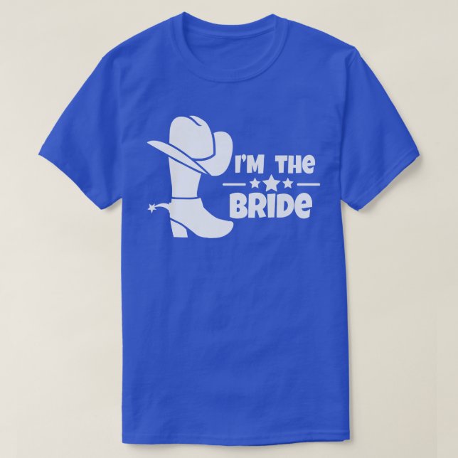 Humourous Countryside Weddings Bachelorettes Bride T-Shirt (Design Front)