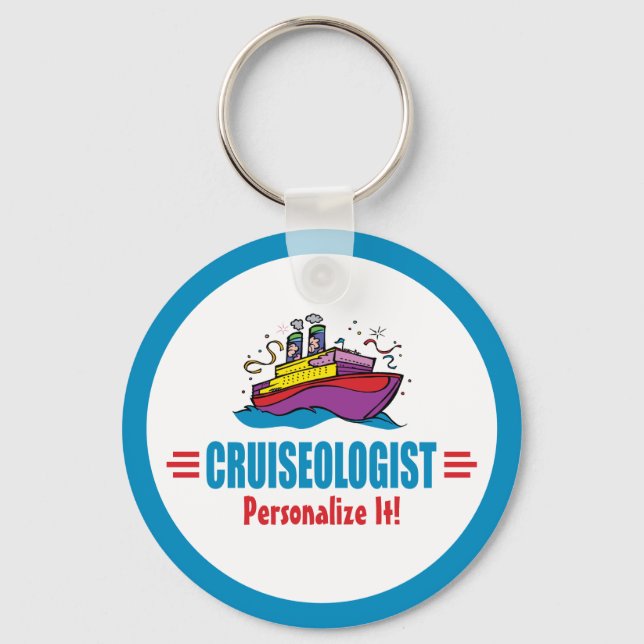 Humourous Cruise Ship Funny Cruiseologist Travel Key Ring (Front)