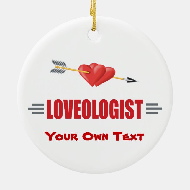 Humourous Cupid Love Ceramic Tree Decoration (Back)