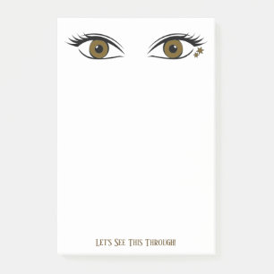Humourous Custom Spying Brown Eyes Post-it Notes