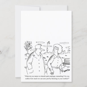 Humourous Customisable Cartoon Wedding Invitation