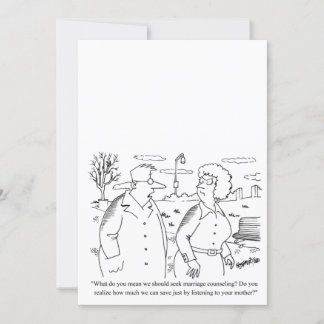 Humourous Customisable Cartoon Wedding Invitation