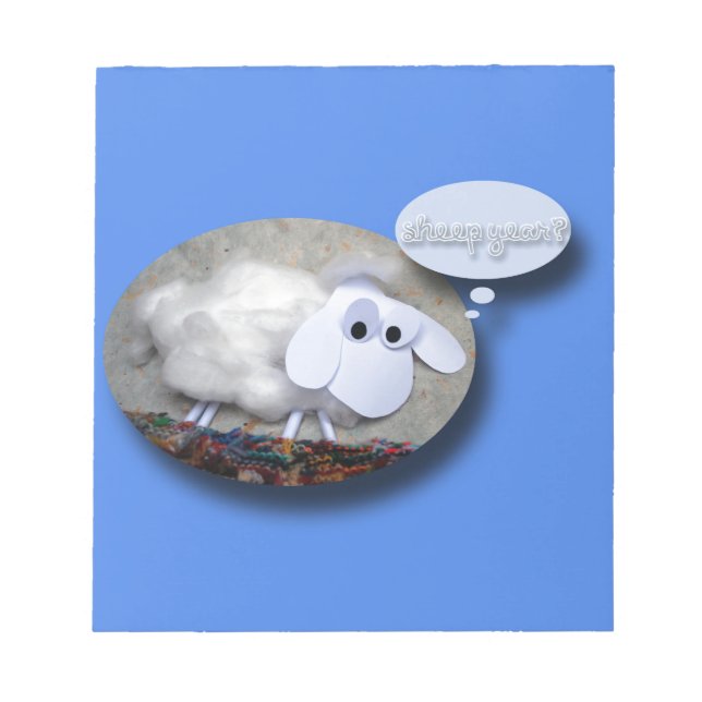 Humourous Cute Sheep Year Chinese Astrology Notepa Notepad (Front)