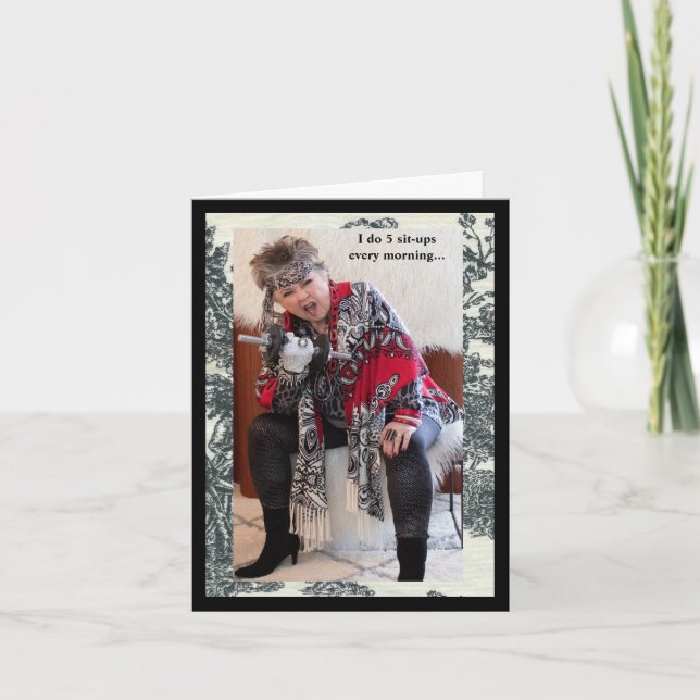 Humourous Daily Exercise  Card (Front)