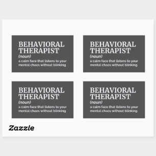 Humourous Definition for Behavioural Therapists Rectangular Sticker