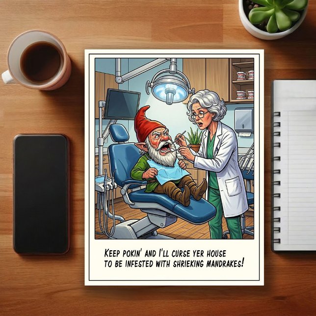 Humourous Dentist Office Cartoon Postcard (Creator Uploaded)