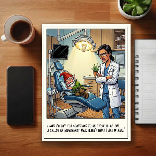 Humourous Dentist Office Cartoon Postcard