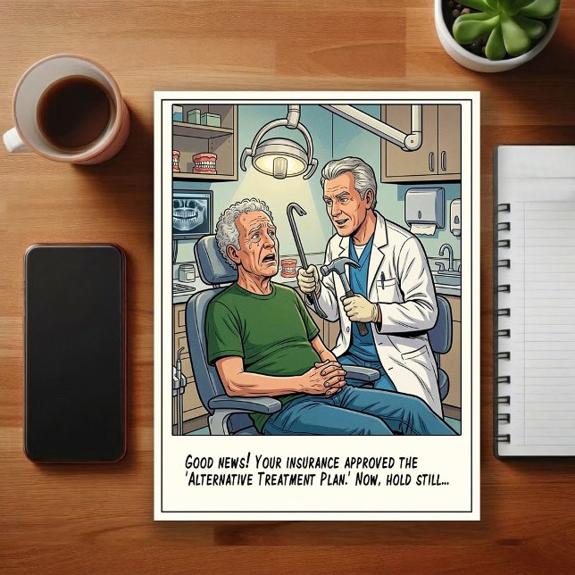 Humourous Dentist Office Cartoon Postcard (Creator Uploaded)
