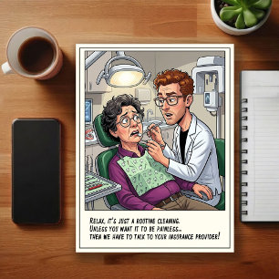 Humourous Dentist Office Cartoon Postcard