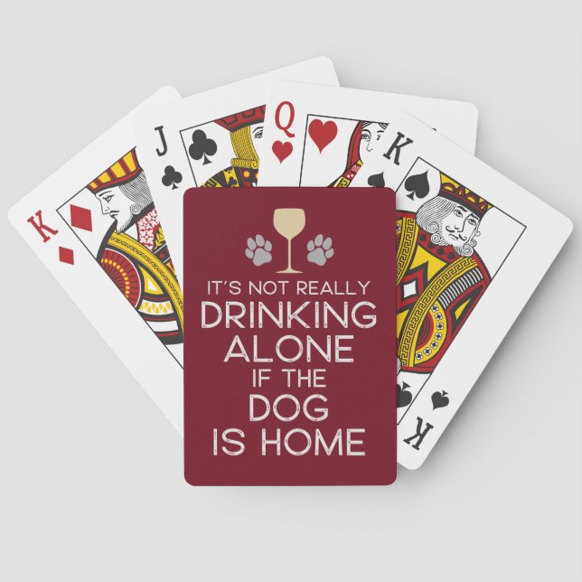 Humourous | Drinking With The Dog Playing Cards (Back)
