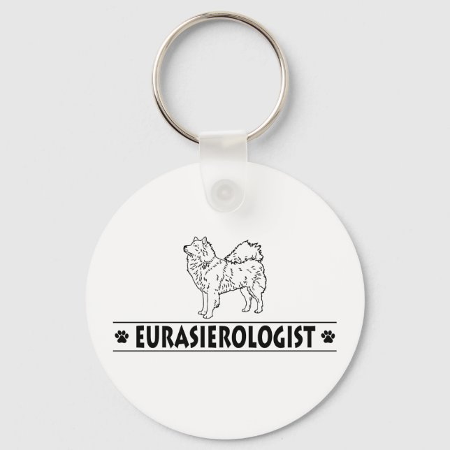 Humourous Eurasier Key Ring (Front)