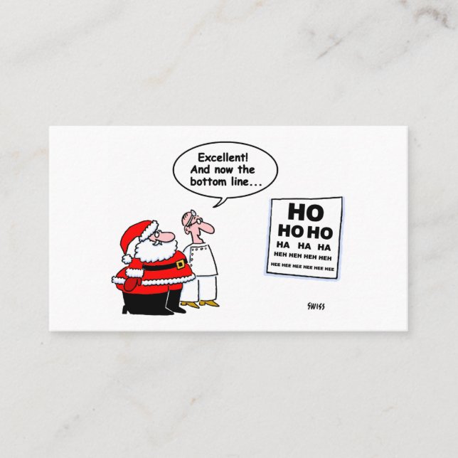 Humourous Eye Doctor Christmas Season Business Card (Front)