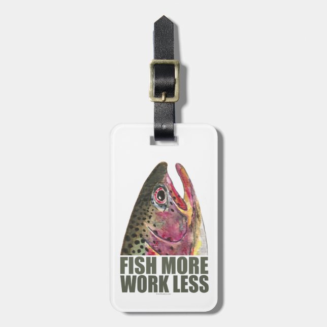 Humourous Fishing Luggage Tag (Front Vertical)