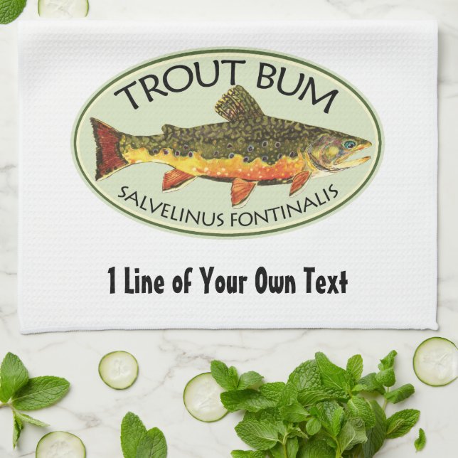 Humourous Fishing Tea Towel (Folded)