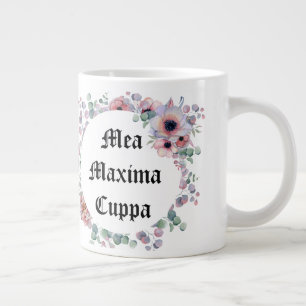 Humourous Floral Catholic Mea Maxima Cuppa 20 oz. Large Coffee Mug
