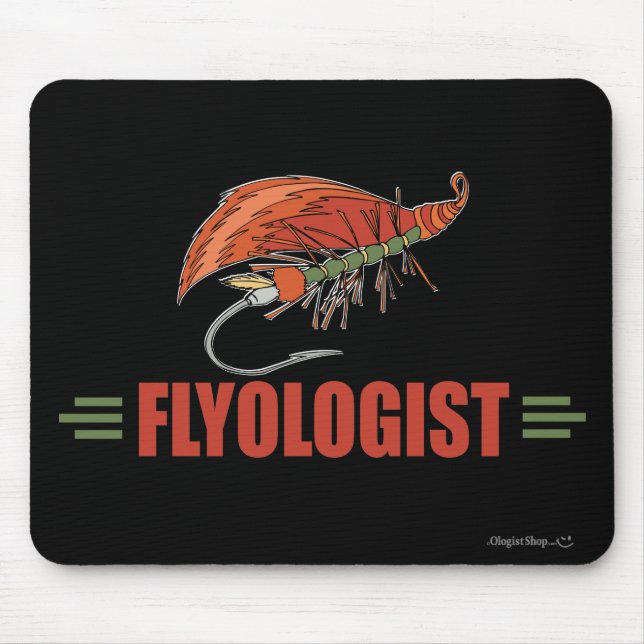 Humourous Fly Tying, Fly Fishing Mouse Pad (Front)