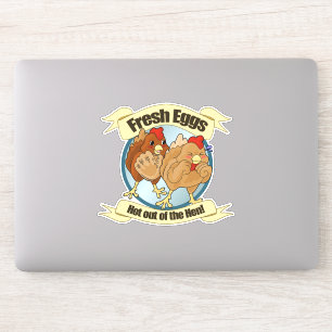 Humourous Fresh Eggs Sticker