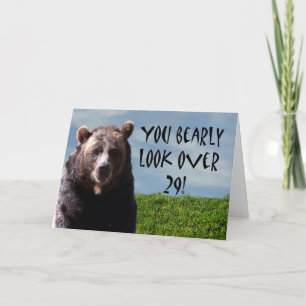 Humourous Funny Bear Animal Birthday Card