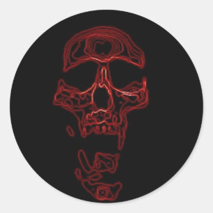 Humourous Funny Skull Classic Round Sticker