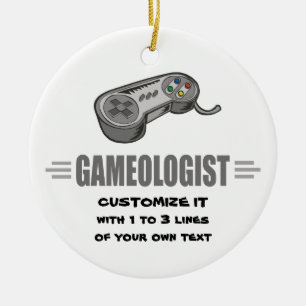 Humourous Gaming Ceramic Tree Decoration