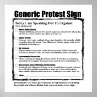 Humourous Generic Protest Sign
