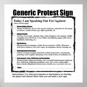Humourous Generic Protest Sign