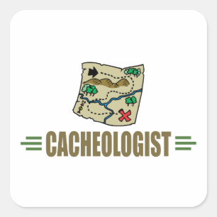 Humourous Geocaching Square Sticker