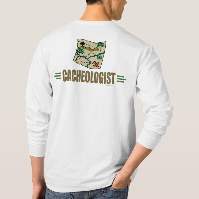 Humourous Geocaching T-Shirt (Back)
