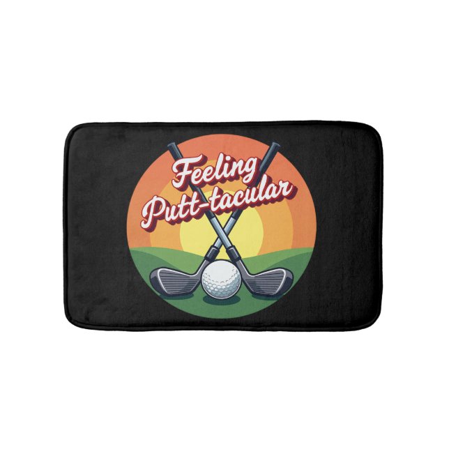 Humourous Golf Art for Bathroom Decor Bath Mat (Front)