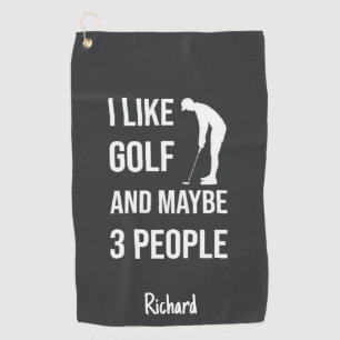 Humourous Golf Gifts Funny Golfer Humour Joke Towel