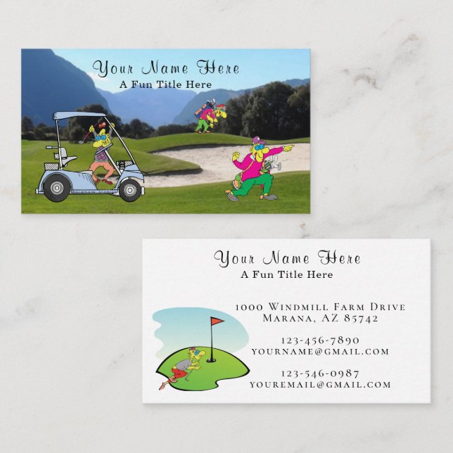 Humourous Golf Player Business Card (Front/Back)