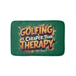 Humourous Golf Therapy Bathroom Fun Bath Mat