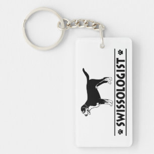 Humourous Greater Swiss Mountain Dog Key Ring