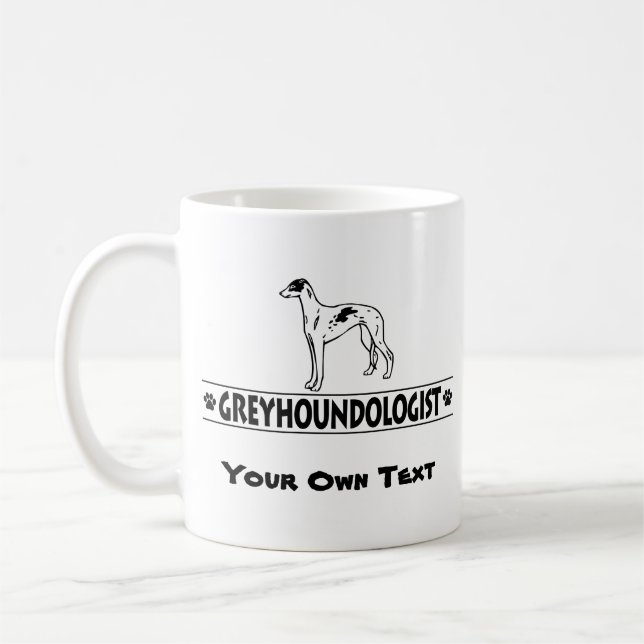 Humourous GREYHOUND DOGS Coffee Mug (Left)