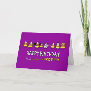 Humourous Halloween - Birthday for Brother - Candy Card