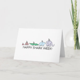 Humourous Happy Shark Week Card